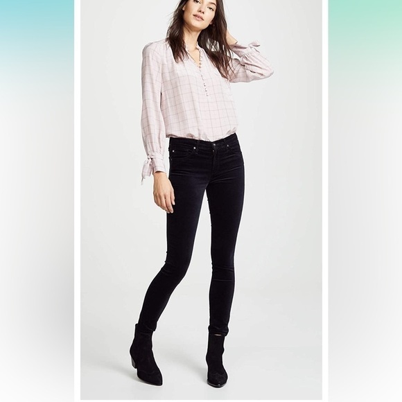 AG Adriano Goldschmied super skinny legging velvet pants size 26R - Picture 1 of 15